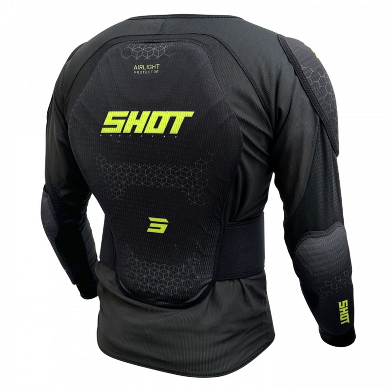 Detský chránič tela Shot Airlight čierno-fluo žltý