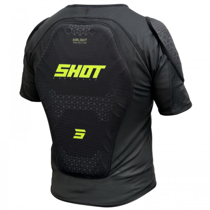 Detský chránič tela Shot Airlight T-Shirt čierno-fluo žltý