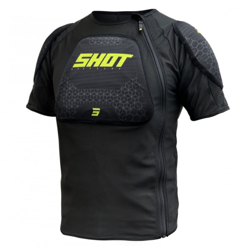 Detský chránič tela Shot Airlight T-Shirt čierno-fluo žltý