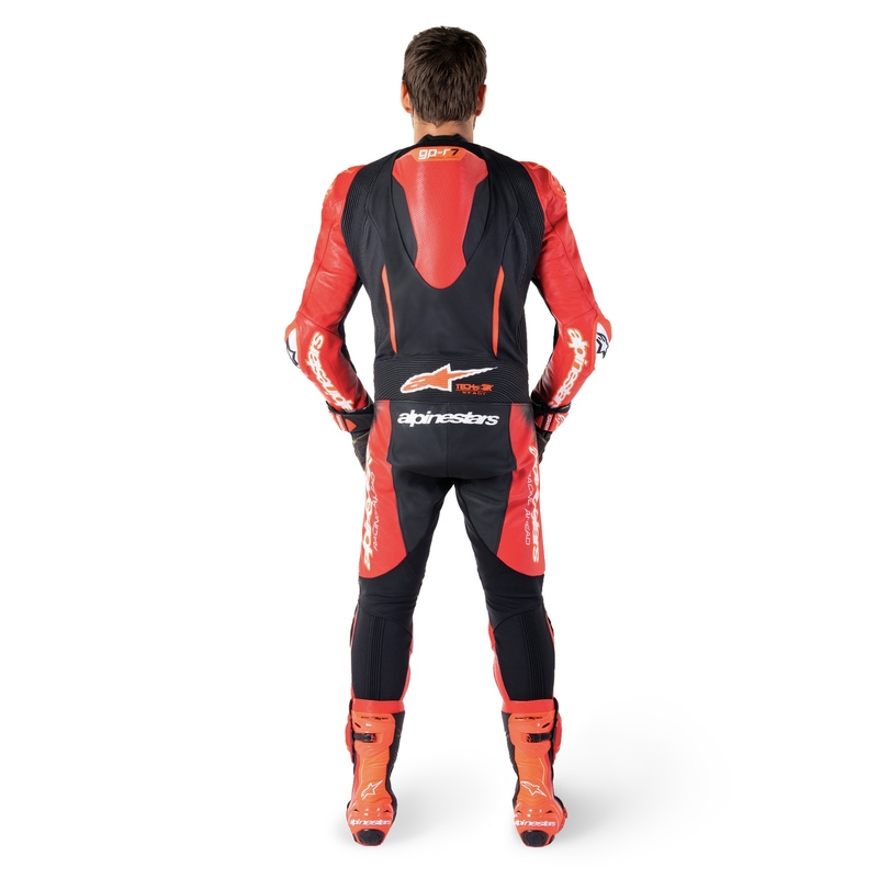 Jednodielna kožená kombinéza Alpinestars GP-R7 Tech-Air ready/kompatibilná čierno-červená