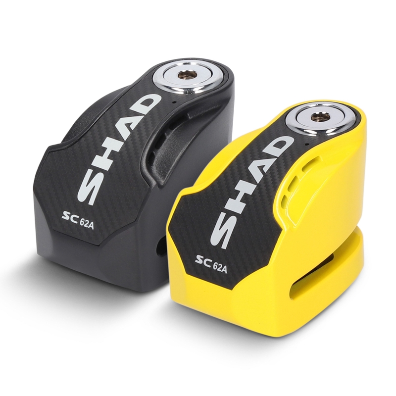 Zámok na kotúč s alarmom SHAD SC62A čierna čap 10 mm