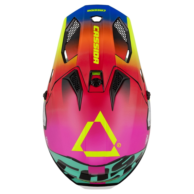 Motokrosová prilba na motorku Cassida Cross Cup 2 Napa perleťová multicolor