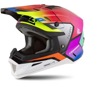 Motokrosová prilba na motorku Cassida Cross Cup 2 Napa perleťová multicolor