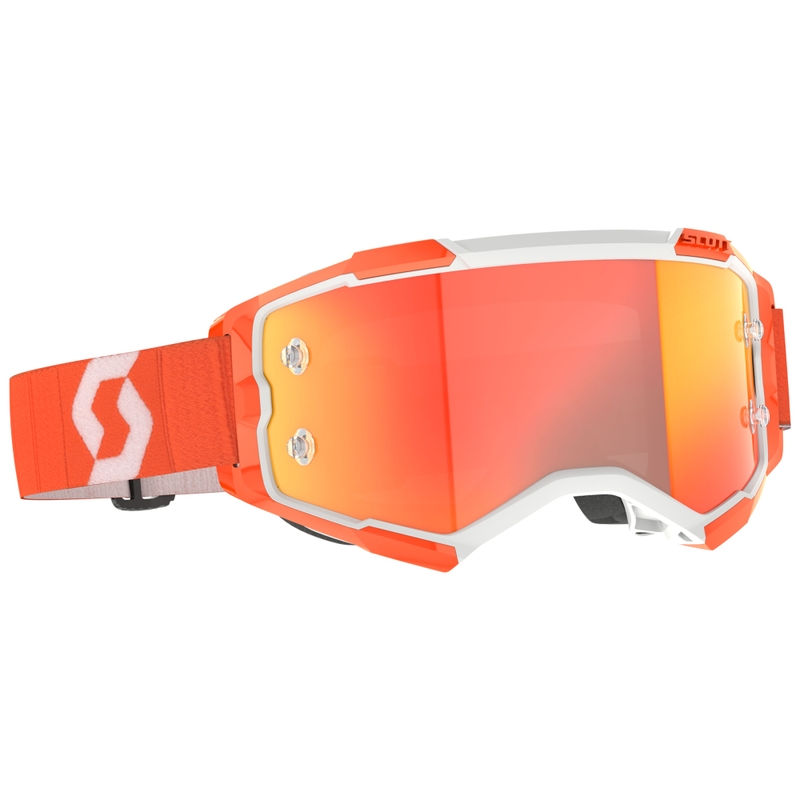 Motokrosové okuliare SCOTT Fury CH oranžové s oranžovým zrkadlovým plexi