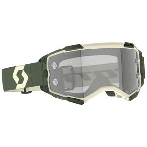Motokrosové okuliare SCOTT Fury LS khaki so šedým plexi