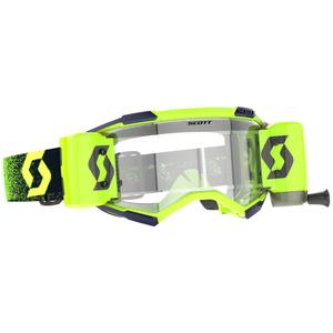 Motokrosové okuliare SCOTT Fury WFS fluo zeleno-žlté s čírym plexi