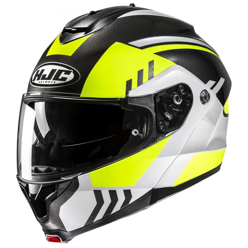Výklopná helma na motorku HJC C91N Kaon MC3H fluo žlto-čierno-sivá