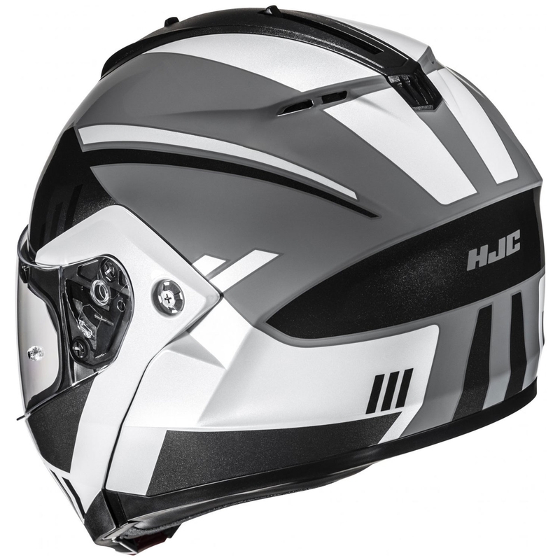 Odklápacia prilba na motocykel HJC C91N Kaon MC5 sivo-čierno-biela