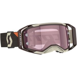Motokrosové okuliare SCOTT Prospect 2.0 AMP tmavo hnedo-béžové s ružovým plexi