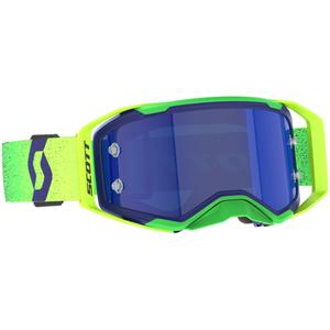 Motokrosové okuliare SCOTT Prospect 2.0 AMP fialovo-fluo žlté s modrým zrkadlovým plexi