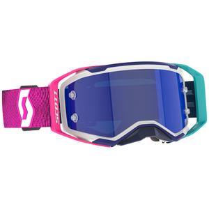 Motokrosové okuliare SCOTT Prospect 2.0 AMP modro-ružové s modrým zrkadlovým plexi