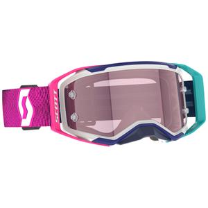 Motokrosové okuliare SCOTT Prospect 2.0 AMP modro-ružové s ružovým plexi