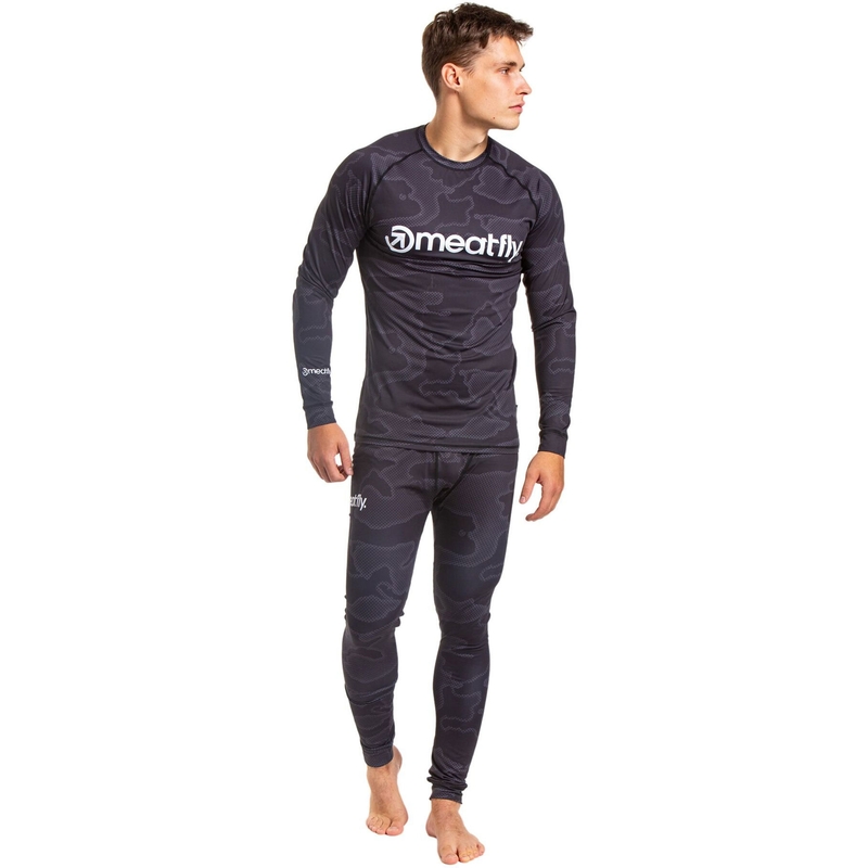 Termo spodky Meatfly Sloan čierno-sivé