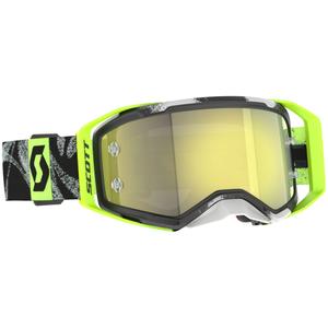 Motokrosové okuliare SCOTT Prospect 2.0 čierno-fluo žlté so žltým zrkadlovým sklom