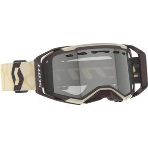 Motokrosové okuliare SCOTT Prospect 2.0 Enduro LS béžovo-hnedé s light sensitive plexi
