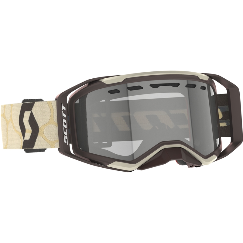 Motokrosové okuliare SCOTT Prospect 2.0 Enduro LS béžovo-hnedé s light sensitive plexi