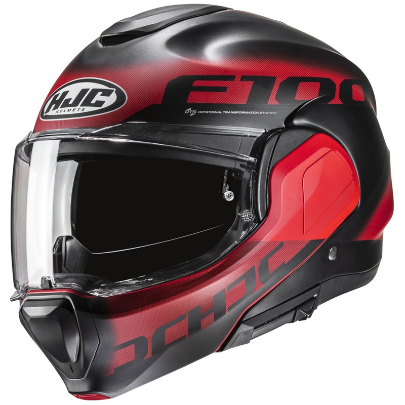 Preklápacia prilba na motocykel HJC F100 Hetal MC1SF čierno-červená