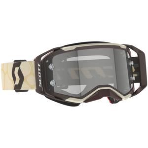 Motokrosové okuliare SCOTT Prospect 2.0 LS béžovo-hnedé so šedým light sensitive plexi