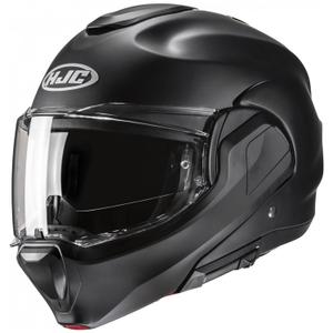 Preklápacia prilba na motorku HJC F100 Solid Semi Flat čierna