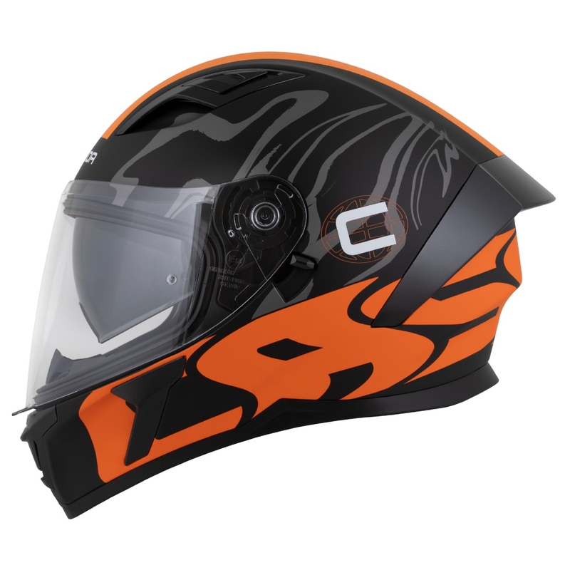 Integrálna prilba Cassida Orbit Multivers matná čierno-oranžovo-šedo-biela