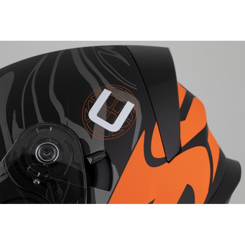 Integrálna prilba Cassida Orbit Multivers matná čierno-oranžovo-šedo-biela