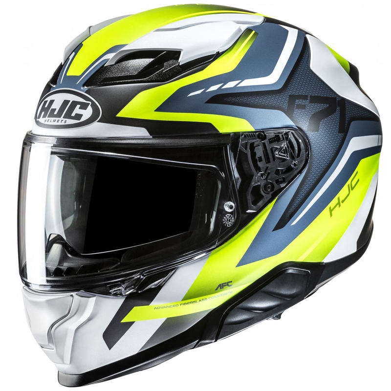 Integrálna prilba na motocykel HJC F71 Fes MC3HSF bielo-fluorescenčno žltá