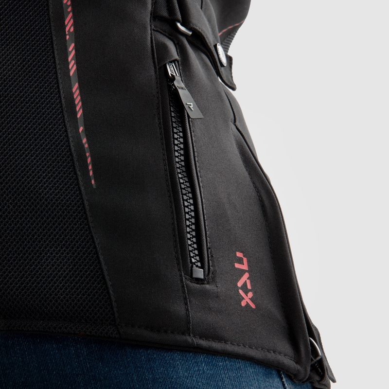 Dámska bunda na motorku Rebelhorn Jax čierno-červená