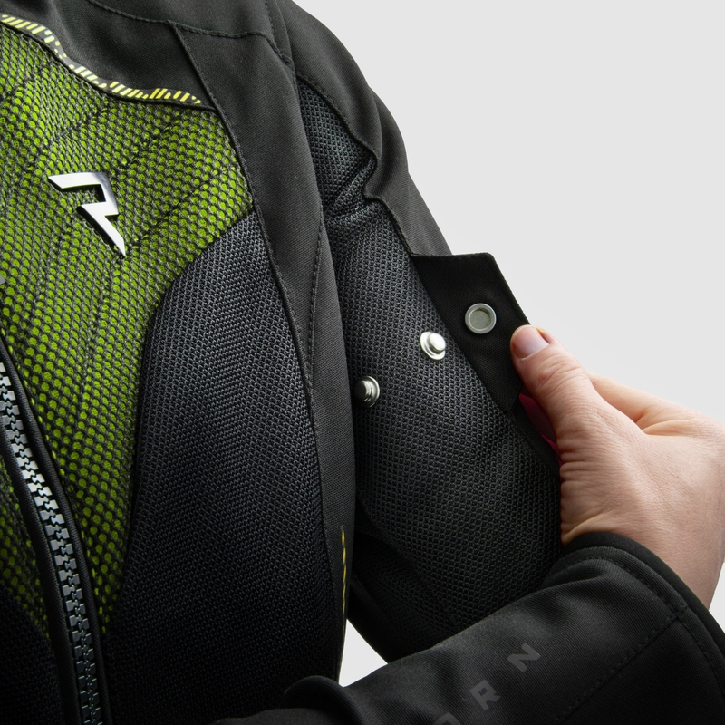 Dámska bunda na motorku Rebelhorn Jax čierno-fluo žltá