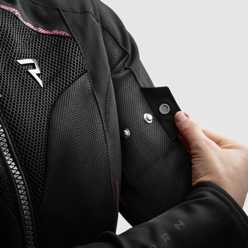 Dámska bunda na motorku Rebelhorn Jax čierno-ružová