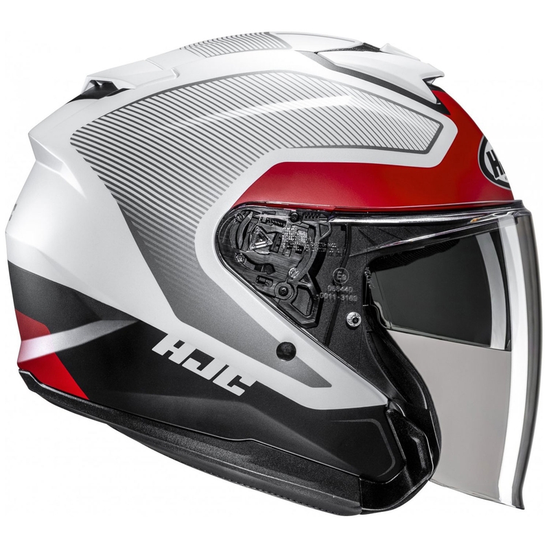 Otvorená prilba na motocykel HJC i31 Tevis MC1SF bielo-čierno-červené