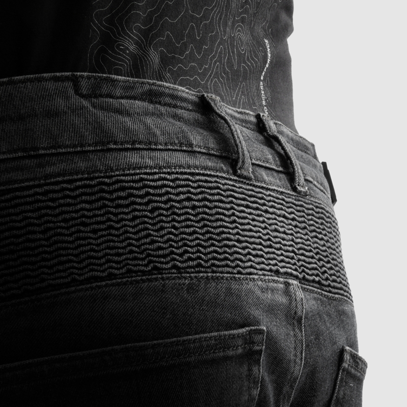 Džínsy na motorku Rebelhorn Vandal Mono vyprané čierne