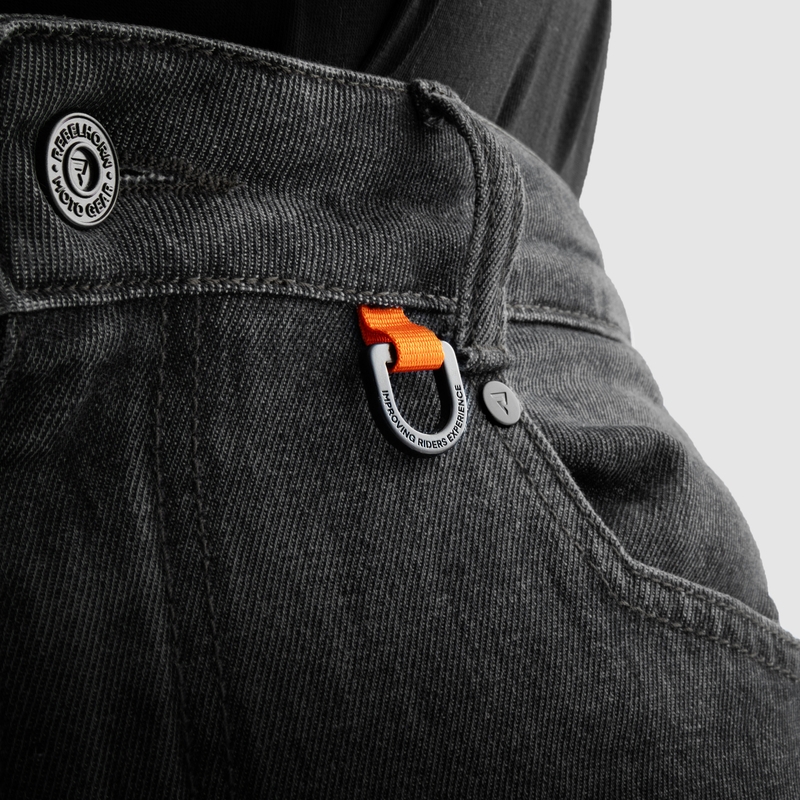 Džínsy na motorku Rebelhorn Vandal Mono vyprané čierne