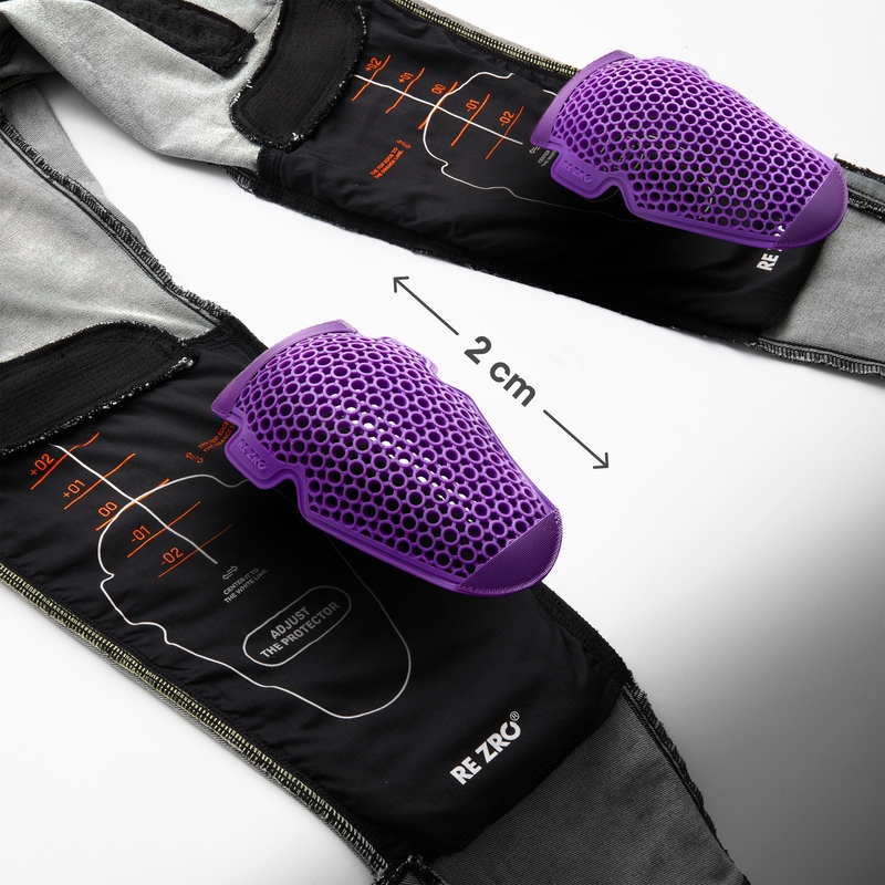 Džínsy na motorku Rebelhorn Vandal Mono vyprané čierne