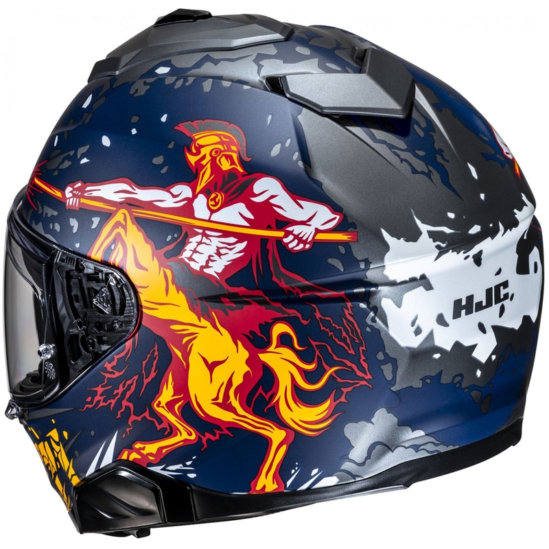 Integrálna prilba na motocykel HJC i71 Taurus MC1SF modro-sivo-žltá