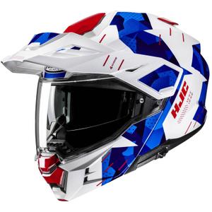 Výklopná helma na motorku HJC i80 Roki MC21 bielo-modro-červená