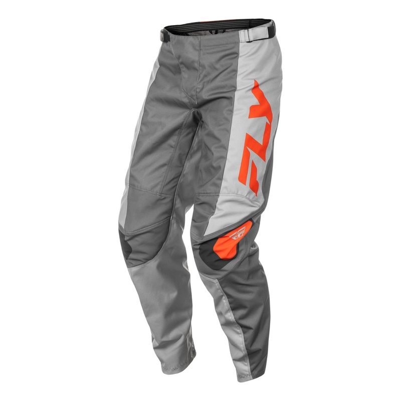 Motokrosové nohavice FLY Racing F-16 šedo-čierno-oranžové