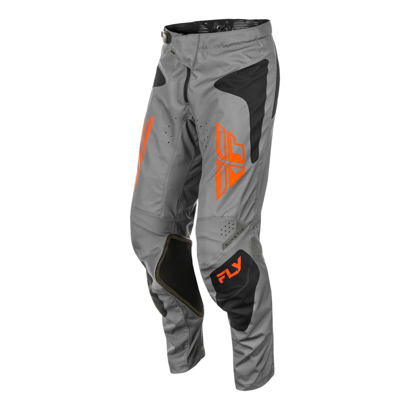 Motokrosové nohavice FLY Racing Kinetic Sym šedo-oranžovo-čierne