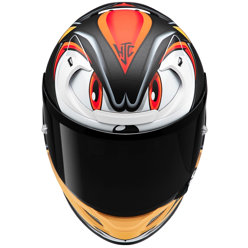 Integrálna prilba na motorku HJC RPHA 12 Shadow The Hedgehog MC1SF čierno-červeno-oranžová výpredaj