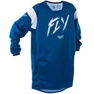 Detský motokrosový dres FLY Racing Kinetic Stoke modro-biely
