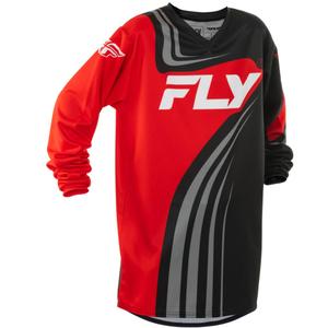 Detský motokrosový dres FLY Racing F-16 čierno-červeno-biely