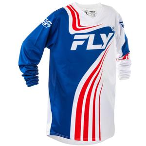 Detský motokrosový dres FLY Racing F-16 červeno-bielo-modrý