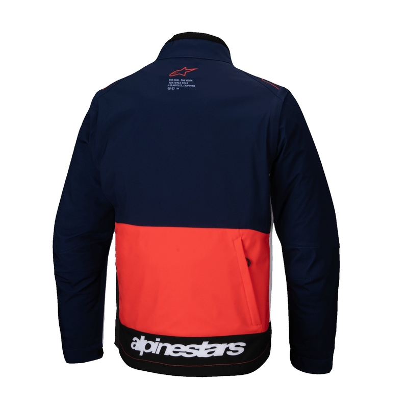 Softshellová bunda Alpinestars Lite Dura Softshell modro-oranžovo-biela