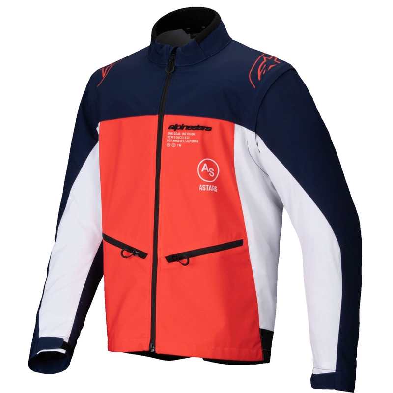 Softshellová bunda Alpinestars Lite Dura Softshell modro-oranžovo-biela