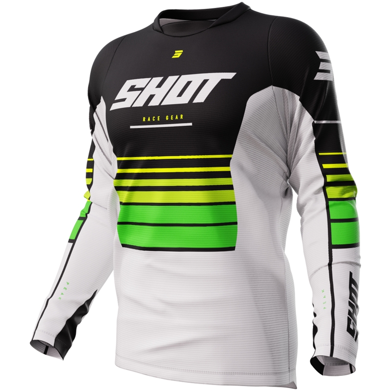 Motokrosový dres Shot Devo Peak zelený výpredaj