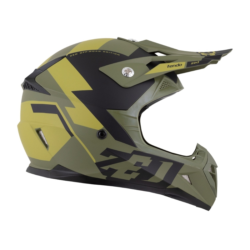 Motokrosová prilba ZED X1.9 Tendo tmavo zeleno-svetlo zelená