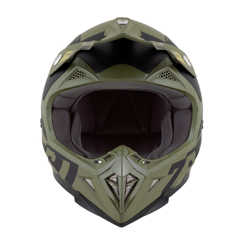 Motokrosová prilba ZED X1.9 Tendo tmavo zeleno-svetlo zelená