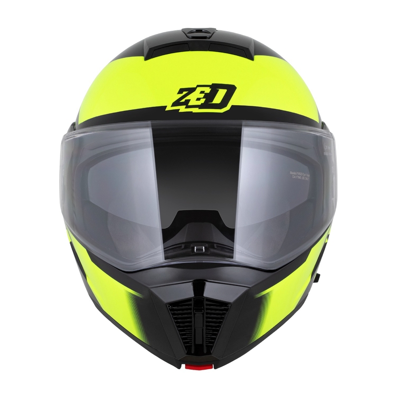 Výklopná helma na motorku ZED F19 čierno-fluo žltá