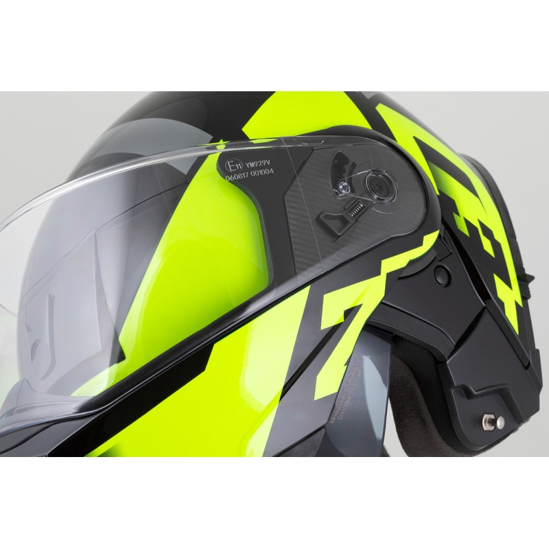 Výklopná helma na motorku ZED F19 čierno-fluo žltá
