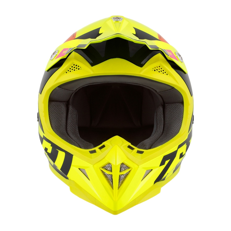 Detská motokrosová prilba ZED X1.9 Tendo fluo žlto-ružovo-oranžovo-čierna