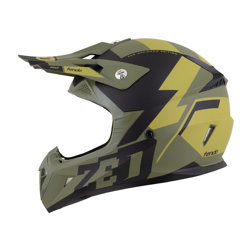 Detská motokrosová helma ZED X1.9 Tendo tmavo zeleno-svetlo zelená